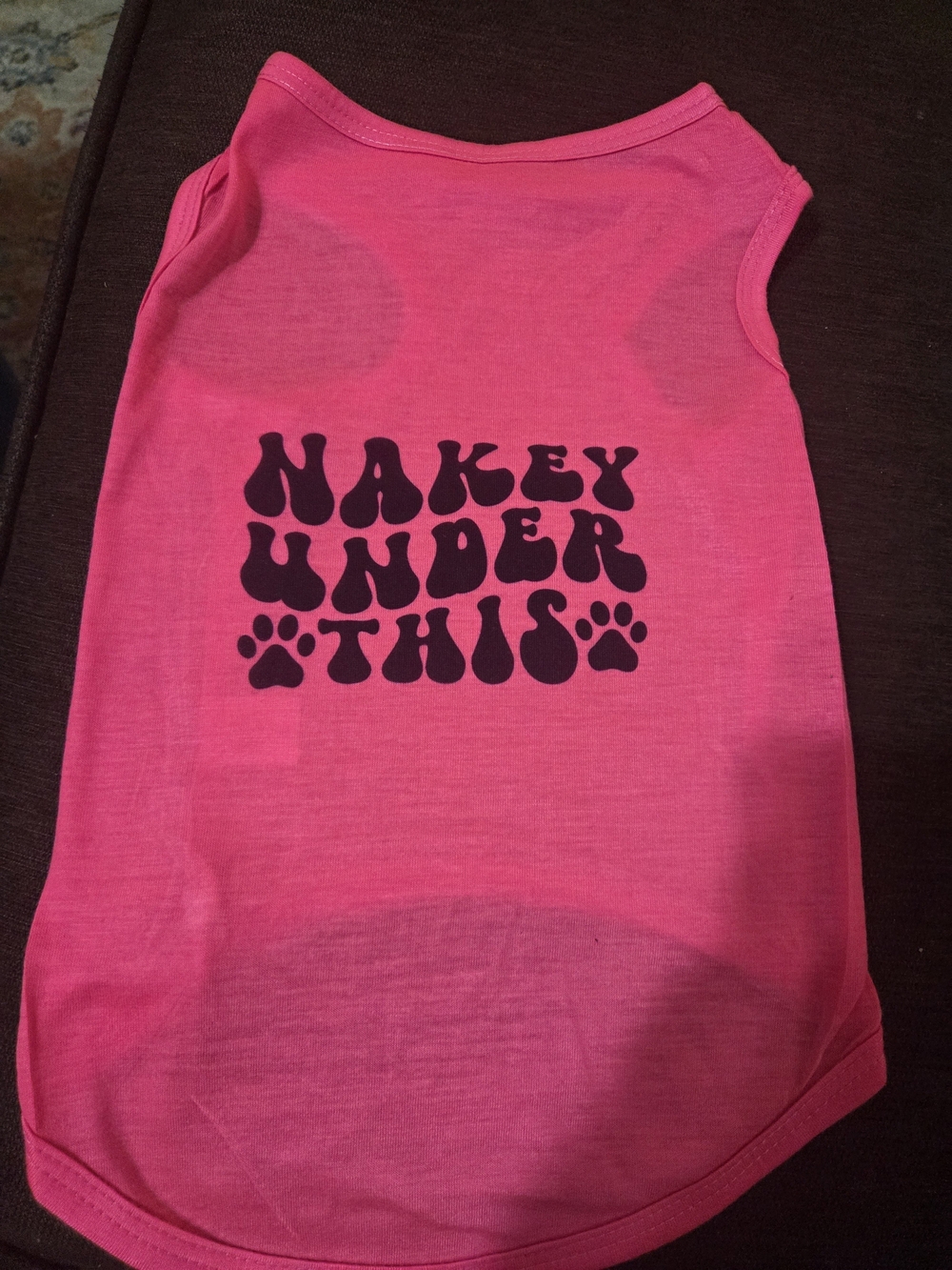 Large lg Pink Dog Shirt Nakey Under This Nwot Rj1